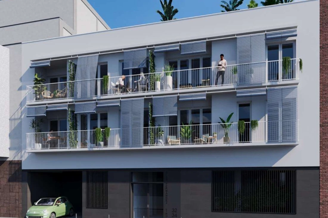Render de la fachada de Blas Fernández Lirola, en Barcelona