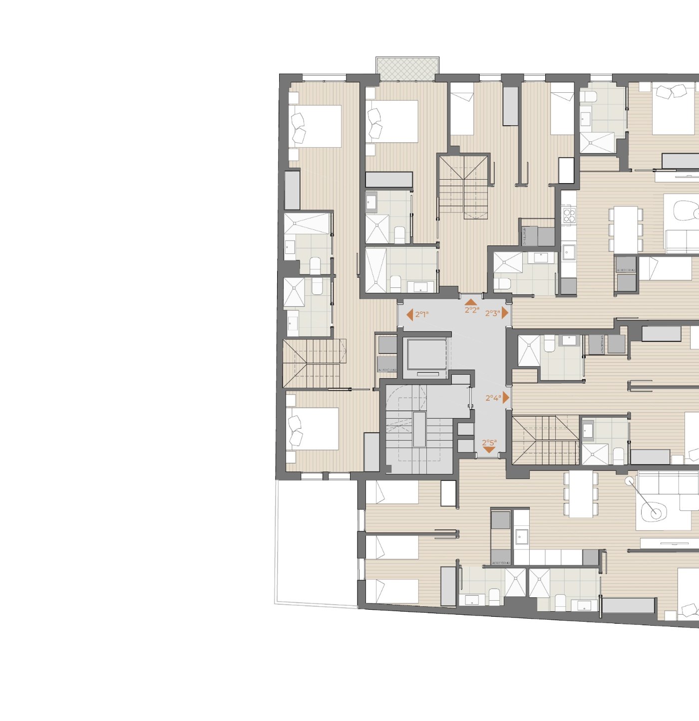 Planta segunda general del edificio